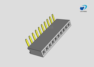 China Female header, PCB Mount Receptacle, Vertical, Board-to-Board, 10 Position, 2.0mm Pitch, Shrouded, Gold Flash, 90 degree for sale