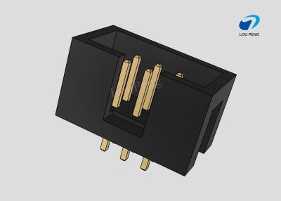 China IDC Header connector, PCB Mount Receptacle, Board-to-Board, 2X3 Position, 2.54mm Pitch, Gold Flash, Vertical for sale