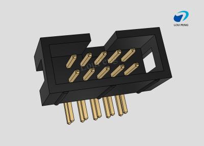 China IDC Header connector, PCB Mount Receptacle, Board-to-Board, 2X5 Position, 2.54mm Pitch, Gold Flash, Right angle for sale