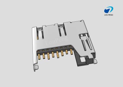 China Micro SD Card Connectors, Secure Digital Compatible Card, 8 Position, Surface Mount, Right Angle for sale