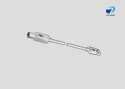 China USB Cable Assemblies, 2.0 Version USB 4-Position Plug, AM to BM, Double-Ended, Standard, 28AWG Wire Size, Black for sale