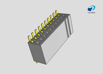 China Female header, PCB Mount Receptacle, side plug, Board-to-Board, 20 Position, 1.27mm Pitch, Shrouded, Gold Flash, SMD for sale