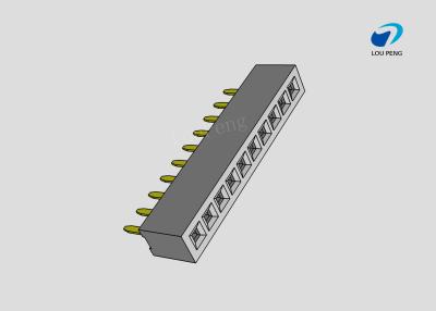 China Female header, PCB Mount Receptacle, Vertical, Board-to-Board, 10 Position, 2.0mm Pitch, single row, Gold Flash, DIP for sale