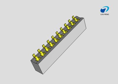 China Female header, PCB Mount Receptacle, right angle, Board-to-Board, 10 Position, 1.27mm Pitch, single row, Gold Flash, SMT for sale