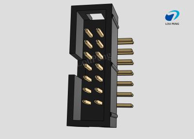 China IDC Header connector, PCB Mount Receptacle, Board-to-Board, 2x7 Position, 2.0mm Pitch, Gold Flash, Right angle，DIP for sale