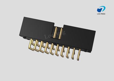 China IDC Header connector, PCB Mount Receptacle, Board-to-Board, 2x10 Position, 1.27mm Pitch, Gold Flash, Right angle，DIP for sale