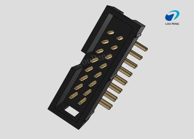 China IDC Header connector, PCB Mount Receptacle, Board-to-Board, 2x8 Position, 1.27mm Pitch, Gold Flash, Right angle，DIP for sale