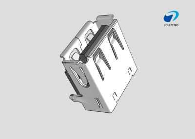 China USB connector 2.0 4PIN AF SMT BOTH SIDES FIXED PIN IS STRAIGHT FOOT for sale