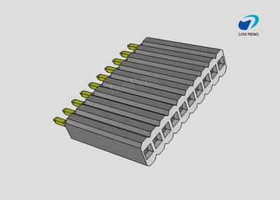 China Female header, PCB Mount Receptacle, Vertical, Board-to-Board, 10Pin, 1.0mm Pitch, single row, Gold Flash, DIP, 180° for sale