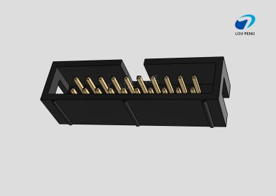 China IDC Header connector, Box Header, Board-to-Board, 2x10Pin, 1.27mm Pitch, Gold Flash, DIP, 180° for sale