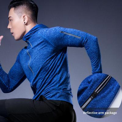 China Wholesale Custom Breathable Gym Breathable Long Sleeve Pocket Tight Fitness Yoga Jacket Men for sale