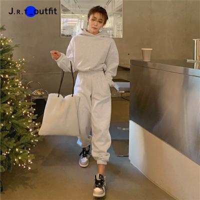 China Black Women Joggers Breathable Tracksuit Matching Latest Hoodies Casual Two Pieces for sale