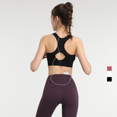 China High Quality Breathable Logo Racer Back Solid Color Custom Fitness Women Sports Bra Seamless Top for sale