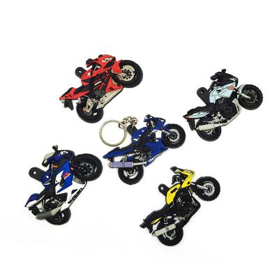 China Promotion Gift Plastic Custom Motorcycle 3d Key Chain Soft PVC Soft PVC Silicone Rubber Keychains for sale