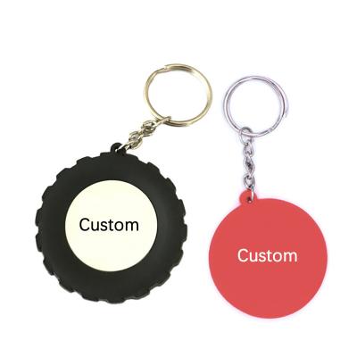 China Promotion Gift 2D 2D Custom Desent PVC Key Chain Logo Logo Key Chain Soft Rubber Tire Shaped PVC Key Chain for sale