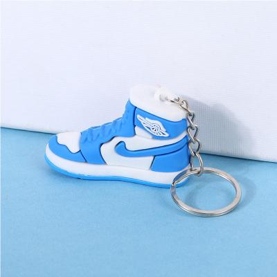 China Souvenir Gifts Promotion Fashion Shoe 3d Canvas Mini Rubber Cute Keychains Shoes for sale