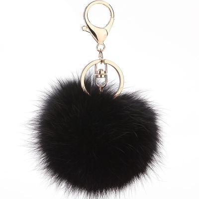 China Fasion Custom Puffball Resin Baseball Key Chain with Pom Pom for sale