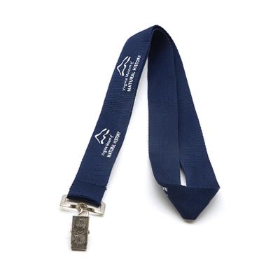 China Promotional Lanyard Gifts ID Card Holder Double Loose Nylon Woven Lanyard Silk Screen Nylon Woven Lanyard for sale