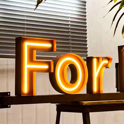 China Central Institute of Statistics SRY SIGN Neon Lamp Acrylic Luminous Word Painting Stainless Steel Frame Letters Baking Light Sign for sale