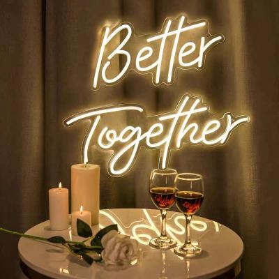 China Long Goods SRY SIGN Romantic Confession Together Enhance Led Neon Letter Light Sign Custom For Wedding And Party for sale