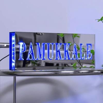 China SRY Indoor Outdoor Mirror Acrylic Light Box Billboard Hanging Sign Led Letter Light Box Customized Light Sign for sale