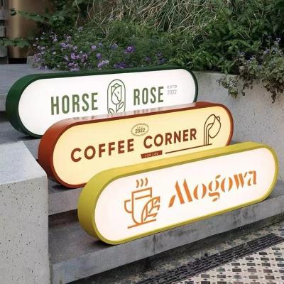 China Indoor Outdoor SRY SIGN Rounded Acrylic Light Box Customized Door Outdoor Headboard Glowing Acrylic Sign for sale