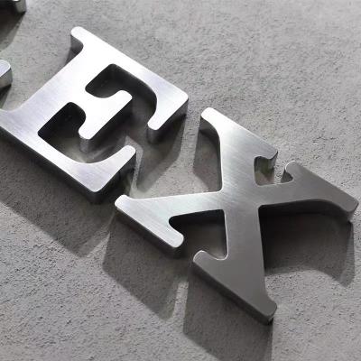 China Channel Letters Retail Store SRY SIGN Customization Brushed Metal Character Signage Stainless Steel Character Customization for sale