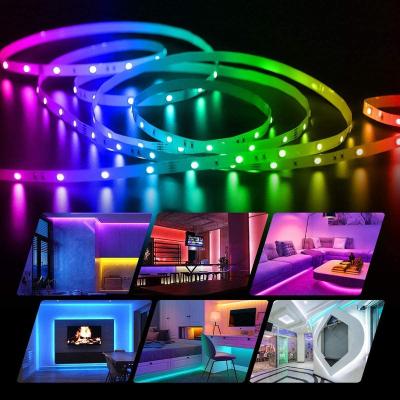 China LANDSCAPE Popular WIFI Control RGB Smart LED Strip Lights Pro APP Control Magic Home Colors Changing 3 in 1 SMD5050 RGB Led Strip Light Kit for sale