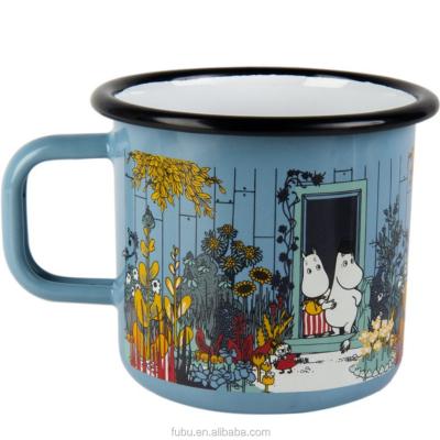 China Viable can pass the food test and with camping certificate/white enamel mug for sale