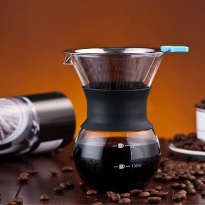 China High sustainable borosilicate glass, bpa free, with hot and cold silicone holder brew coffee maker for sale