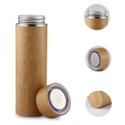 China High sustainable borosilicate wood and glass water bottles, bpa free for daytime drinking for sale