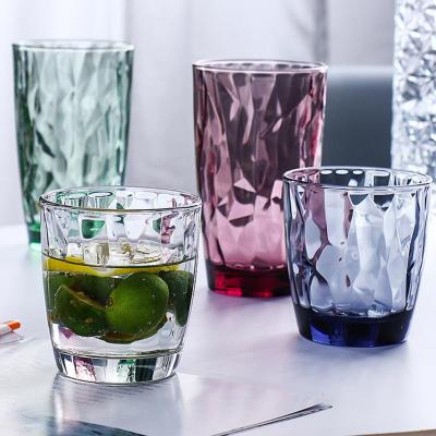 China Hig thickness shatterproof bottom and shatterproof plastic drinking glasses for home wine and cookies party for sale