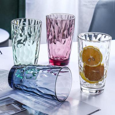 China Unbreakable with Multicolor and BPA Free Acrylic Drinking Plastic Cocktail Glass Tumbler Set of 6 for sale