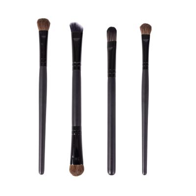 China Angular Blush Custom Synthetic Black Makeup Brush Custom Vegan Privata Label Hair Concealer Pencil Single Blending Brush for sale