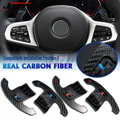 China Sporty Carbon Fiber Steering Wheel Paddle Clutch Extension Trim For BMW X3 X4 X5 X6 X7 X3M X4M G01 G02 G05 G06 F97 F98G07 Z4 G29 for sale