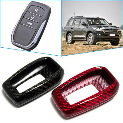 China Luxury Remote Key FOB Case Shell For For Toyota Hilux Fortuner Alphard Carbon Fiber Front Entry Cover Luxury Key Holder 86 GT86 Land Cruiser for sale