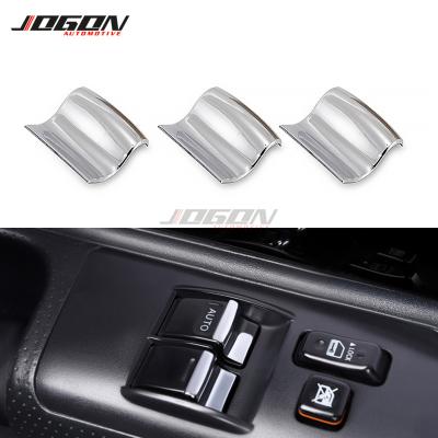 China 3pcs Car Door Window Glass Lift Button Cover Trim Stickers For Toyota FJ Fjcruiser 2007-2020 Car Accessories for sale