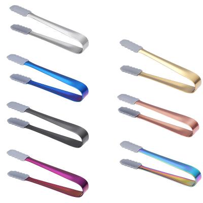 China Viable Sample Factory Direct Sale Stainless Steel Available Ice Cube Sugar Tongs For Clip Kitchen Tableware Tool Bar Tools Non Slip for sale