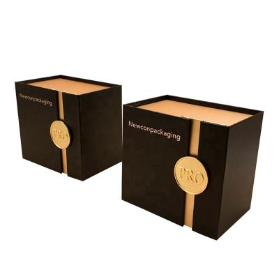 China Matt Black Rigid Cardboard Custom Luxury Liquor Recyclable Set Packaging Boxes Whiskey Champagne Red Wine Bottles Paper Gift Box for sale