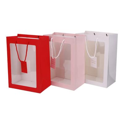 China Hot Selling Recyclable New Style Wrapdie Gift Cut Paper Sack Flower Paper Bag for sale