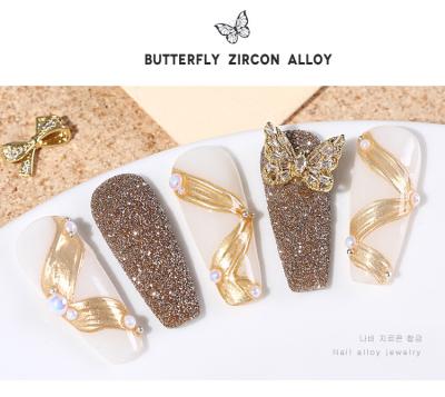 China Easy Apply Rhinestone Decorations Wholesale Gold Foil Flakes Metallic Nail Glitter Design Decoration New Nails Nail Art for sale