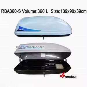 China RBA360 Sunsing Car Roof Mount Box Universal Composite Plastic ABS Durável Preço Barato Venda Quente para Viagem Bagagem Carro Ra à venda