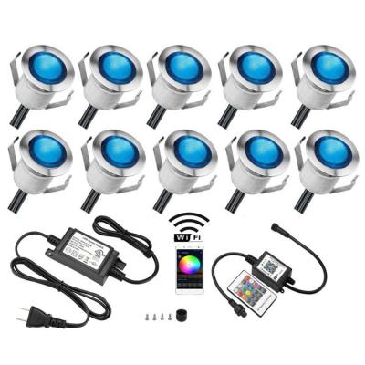 China Garden Water Proof Stainless Steel RGBW RGB+CCT Led Deck Light Led Garden Light 10x0.6W for sale