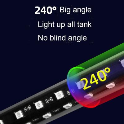 China Aluminum Wide Angle Waterproof Aquarium LED Fish Light 240 Degree +Glass LED Fish Light Red White And Blue Submersible for sale