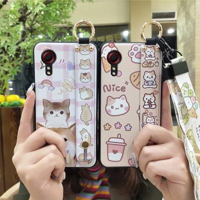 China Customized Lanyard Mobile Phone Case For Samsung Xcover5 A23 Oppo Vivo Infinix Pro Patterns Cartoon Shockproof iPhone 12 13 Wristband Cover for sale