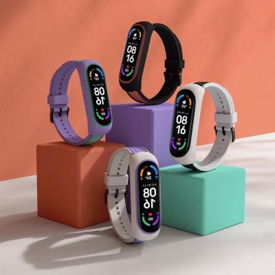 China New Next Replacement Plastic Strap For Xiaomi MI Band 6 Silicone Strap for sale