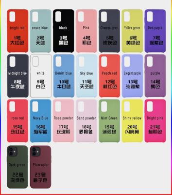 China Real Shockproof Liquid Silicone Phone Case For Samsung Note 20 S21 S22 Plus Ultra A23 A12 A42 A52 A53 A72 for sale