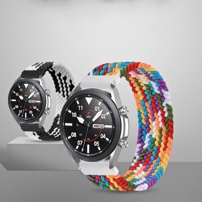 China Custom Nylon Woven Fabric Watch Bands 20mm 22mm For Huawei/Samsung/Garmin/FitBit/Amazfit Watch for sale