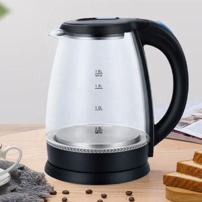 China 360 Degree Rotating Kitchenware Base Ware Keep Hot Boil Dry Pad Thickened Glass Electric Kettle for sale