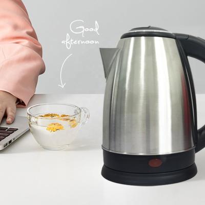 China Low Wholesale Price 360 ​​Degree Rotation Boil Dry Pad Quick Boiling Silver Stainless Steel Electric Kettle for sale